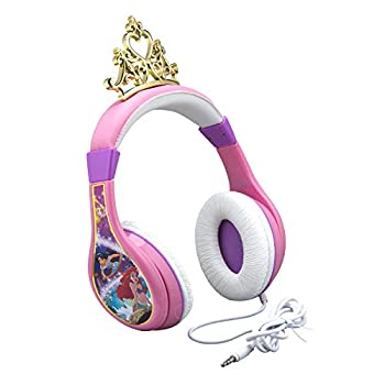 【中古】【輸入品・未使用】Disney Princess 子供用ヘッドフォン 調節可能なヘッドバンド ステレオサウンド 3.5mmジャック 有線ヘッドフォン 絡まない ボリュームコントロー
