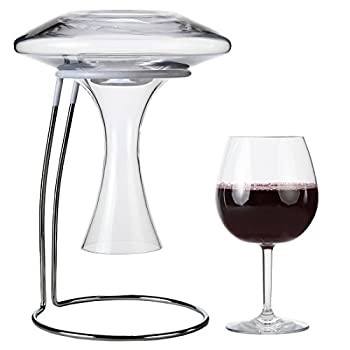 【中古】【輸入品・未使用】Lily's Home Wine Decanter Drying Stand For Large Bottomed Wine Decanters with Rubber Coated Top to Prevent Scratches and with a Decante｜スカイマーケットプラス