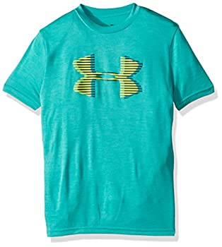 【中古】【インポート品・未当てはめる】Under Armour ボーイズテックティーシャツ 大きなロゴタイプ刷り上げる入り口・入口 Youth Large 緑であること