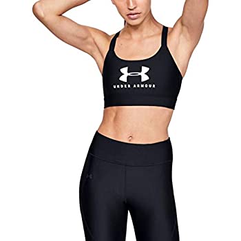 【中古】【輸入品・未使用】Under Armour レディース アーマー ミッドインパクト キーホール グラフィック スポーツブラ X-Small ブラック｜スカイマーケットプラス