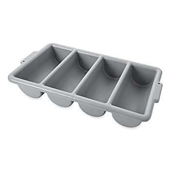 【中古】【インポート品・未当て嵌める】(1 PACK) - Rubbermaid Commercial FG336200GRAY 4-Compartment Cutlery Bin%ｶﾝﾏ% Grey