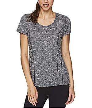 【中古】【輸入品・未使用】Reebok Women's Fitted Performance Varigated Heather Jersey T-Shirt Black Heather XS｜スカイマーケットプラス