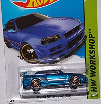【中古】【輸入品・未使用】2014 Hot Wheels Nissan Skyline GT-R (R34) Blue 230/250 HW WORKSHOP Then And Now