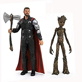 【中古】【輸入品・未使用】Marvel Avengers Thor & Teenage Groot articulated figure 17cm