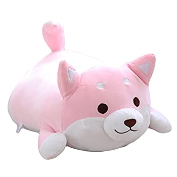 【中古】【輸入品・未使用】(60cm %ｶﾝﾏ% Pink Round Eye) - Shiba Inu Dog Plush Pillow%ｶﾝﾏ% Cute Corgi Akita Stuffed Animals Doll Toy Gifts for Valentine's Gift%ｶﾝﾏ%