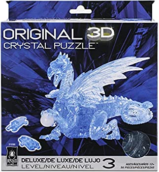 【中古】【輸入品・未使用】BePuzzled (BEPUA) Deeluxe クリスタルパズル-ドラゴン(ブルー)