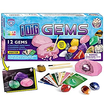 【中古】【輸入品・未使用】XXTOYS 宝石掘りキット 12個の宝石掘削キット 12個の本物の宝石付き メガジェム掘りキット 子供用 鉱物学 地質学 科学的 STEMギフト