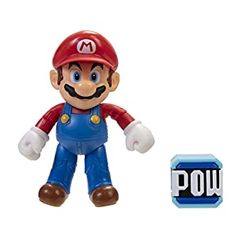 【中古】【インポート品・未当て嵌める】百貨店マリオ 4in マリオ つがい目式図形 POW立ちはだかる付属品