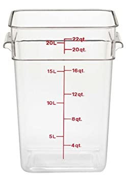【中古】【インポート品・未当て嵌める】CAMBRO(キャンブロ) 角型ボンネット入れもの 22SFSCW 読みやすい ポリカーボネイト 亜米利加 AHC03022