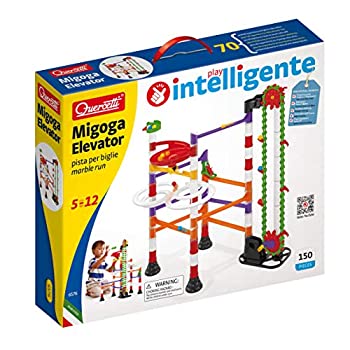 【中古】【輸入品・未使用】Quercetti Migoga Marble Run with Elevator - 150 Piece Building Set with Spirals%ｶﾝﾏ% Funnel and Hand Crank for Ages 5 and Up (Made in I