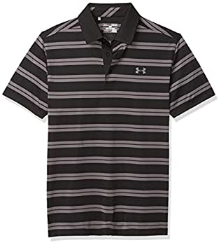 【中古】【インポート品・未当てはめる】Under Armour 縞模様スポーツシャツ UA グルーヴ メンズ M 黒いこと