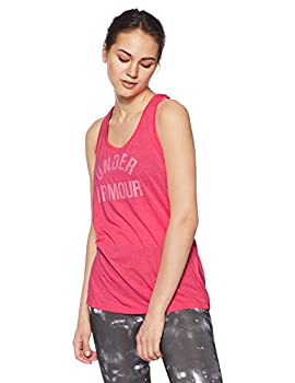 【中古】【輸入品・未使用】Under Armour レディース スレッドボーン トレイン ワードマーク タンクトップ、ピンクショック(683)/メタリックシルバー、S