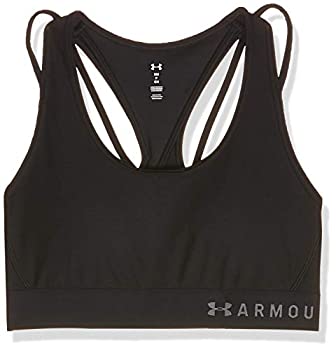【中古】【輸入品・未使用】Under Armour レディース アーマー ミッドクロスバック ストラッピースポーツブラ L ブラック