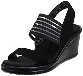 【中古】【インポート品・未当てはめる】Skechers レディース Rumblers-Rock Solid%ｶﾝﾏ% 黒いこと%ｶﾝﾏ% 8 Wide