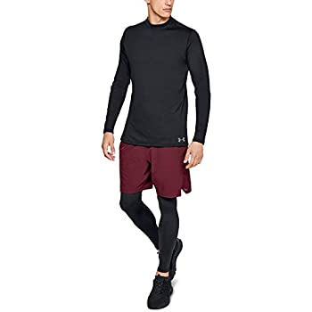 【中古】【輸入品・未使用】Under Armour Men's ColdGear Armour Compression Mock Long Sleeve Shirt%ｶﾝﾏ% Black (001)/Steel%ｶﾝﾏ% Large