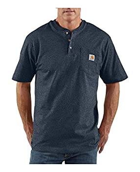 【中古】【輸入品・未使用】Carhartt Men's Big and Tall Workwear Pocket Short Sleeve Henley Midweight%ｶﾝﾏ% Dark Cobalt Blue Heather%ｶﾝﾏ% 3X-Large