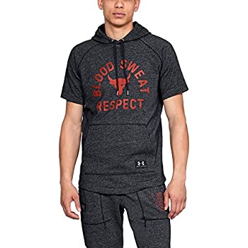 【中古】【インポート品・未当てはめる】Under Armour Men\u0027s Project Rock Short Sleeve Hoodie Respect Sweatshirt (Black%ｶﾝﾏ% Small)