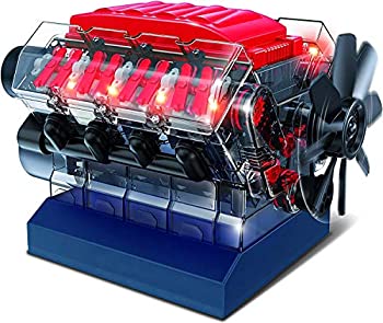 【中古】【輸入品・未使用】Playz V8 Combustion Engine Model Building Kit STEM Hobby Toy for Kids & Adults with DIY Guide & Realistic Parts Including Timing Belt%カ|スカイマーケットプラス