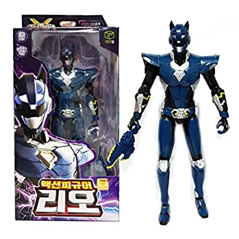 【中古】【輸入品・未使用】MINI FORCE Penta X-Bot Miniforce X Leo 韓国ロボットアクションフィギュア ネイビーカラー 6.9インチ 13関節可動