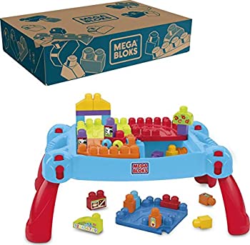 【中古】【輸入品・未使用】フィッシャープライス 1才からのメガブロック かんたんお片付けテーブル 25 ピース CNM42|スカイマーケットプラス