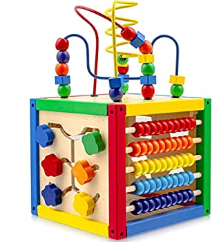 【中古】【輸入品・未使用】Play22 ビーズ迷路付きアクティビティキューブ ? 5イン1 ベビーアクティビティキューブ 形状ソーター アバカス数 スライド形 取り外し可能なビー
