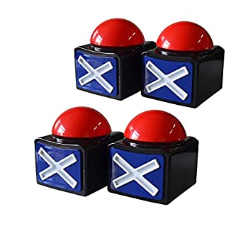 【中古】【輸入品・未使用】4個パック ゲームアンサーブザーアラームボタンボックス サウンドライト付き パーティーコンテスト小道具 トリビアクイズゲーム用