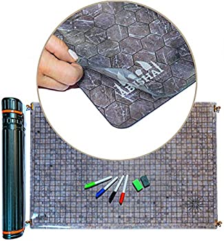 【中古】【輸入品・未使用】RPG バトルグリッドマット コブルストーン 24インチ×36インチ 両面ネオプレンマット ホワイトボードPVCフィルム テーブルトップレイングマップ|スカイマーケットプラス