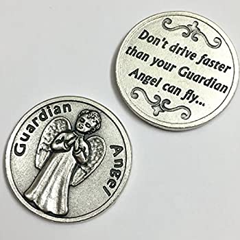 【中古】【輸入品・未使用】ガーディアンエンジェル トークンコイン保護 守ります 守護天使より早く運転しないでください カトリック宗教的|スカイマーケットプラス