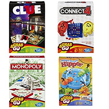 【中古】【輸入品・未使用】Hasbro Family Grab & Go Variety Pack Bundle Clue%カンマ% Monopoly%カンマ% Connect 4%カンマ% and Hungry Hungry Hippo Board Games|スカイマーケットプラス