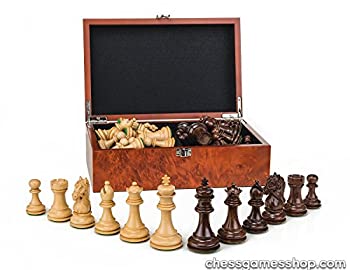 【中古】【輸入品・未使用】Luxury handmade wooden chessmen-CHESS pieces-weighted%ｶﾝﾏ%felted-EXTRA queens-in BOX