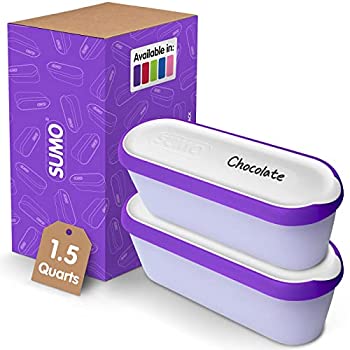 【中古】【輸入品・未使用】SUMO 自家製アイスクリーム容器:食器洗い機対応タブ 1.5クォート(2パック、パープル)|スカイマーケットプラス
