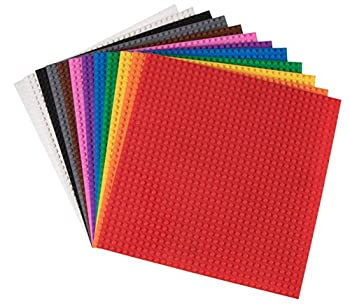 【中古】【輸入品・未使用】(ストリクトリーブリックス) Strictly Briks クラシックブリック 基礎盤 組み立て・積み重ねおもちゃ (12個入り) 12色 10インチ x 10インチ