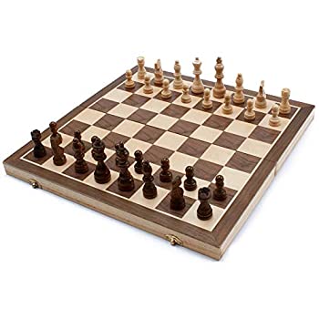 【中古】【輸入品・未使用】15インチ 大型折りたたみチェスボードゲームセット チェス駒付き ポータブル 旅行 クラシックボード戦略ゲーム 子供&大人に最適 (非磁性チェスセ