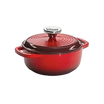 【中古】【輸入品・未使用】LODGE(ロッジ) エナメルダッチオーブン EC1D43 レッド 1.5qt