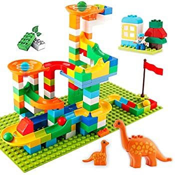 【中古】【輸入品・未使用】Marble Run ビルディングブロック 137個 クラシックビッグブロック STEMトイブロックセット キッズレーストラック 主要ブランド対応 バルクブロ