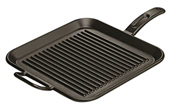 【中古】【インポート品・未当て嵌める】Lodge Pro-Logic P12SGR3 Pre-Seasoned Cast Iron Square Grill Pan%ｶﾝﾏ% 12-inch by Lodge