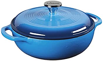 【中古】【輸入品・未使用】LODGE(ロッジ) エナメルダッチオーブン EC3D33 ブルー 3qt
