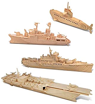 【中古】【輸入品・未使用】パズルセット 潜水艦 デストロイヤー 戦艦 航空機キャリア 木製3Dパズル 組み立てキット 教育 DIY 海軍船 おもちゃ 組み立てモデル 未完成 木製|スカイマーケットプラス