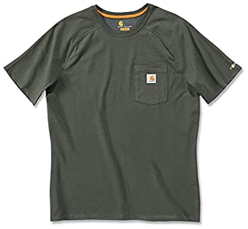 【中古】【輸入品・未使用】Carhartt メンズ フォースコットン半袖Tシャツ ヘンリーリラックスフィット US サイズ: X-Large カラー: グリーン