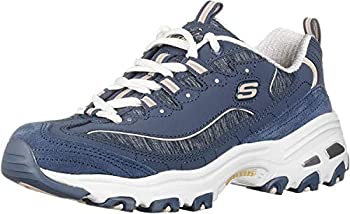 【中古】【インポート品・未当て嵌める】Skechers レディース D\u0027Lites 記憶装置質問用紙 スピード競技引き上げる スニーカー US 大きさ: 8 色つや: 青み