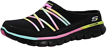 【中古】【インポート品・未当て嵌める】スケッチャーズ Skechers 運動競技 レディース エアストリーマー スリッポン ミュール%ｶﾝﾏ% 黒いこと/マルチ/黒いこと。%ｶﾝﾏ% 9.5