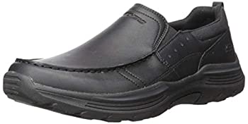 【中古】【輸入品・未使用】Skechers Men's EXPENDED-SEVENO Leather Slip ON Moccasin%ｶﾝﾏ% Black%ｶﾝﾏ% 9.5 Medium US