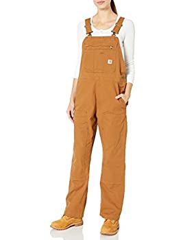 【中古】【輸入品・未使用】Carhartt Women's Crawford Double Front Bib Overalls%ｶﾝﾏ% Brown%ｶﾝﾏ% Large Short