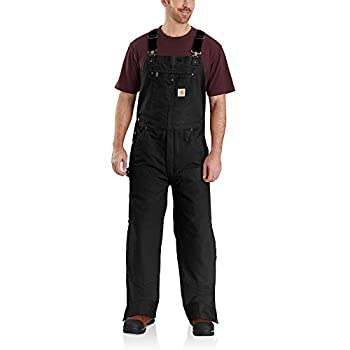 【中古】【インポート品・未当て嵌める】Carhartt メンズ ルーズフィット ウォッシュドダック 断熱ビブ 大層らしい櫂 US 大きさ: 3X-Large Tall 色つや: 黒いこと