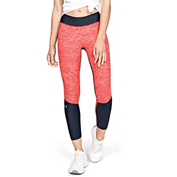 【中古】【輸入品・未使用】Under Armour Women's Heatgear Armour Jacquard Ankle Crop%ｶﾝﾏ% Academy (408)/Metallic Silver%ｶﾝﾏ% X-Small