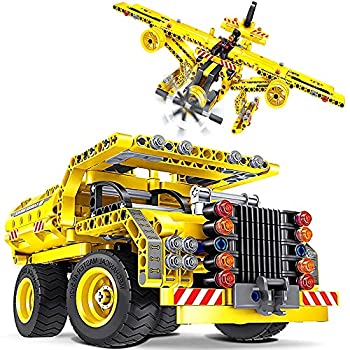 【中古】【輸入品・未使用】STEMおもちゃ組み立てセット 男の子 8-12 ? 361ピース 建設エンジニアリングキット ダンプトラックや飛行機の構築 (2in1) STEMビルディングおも