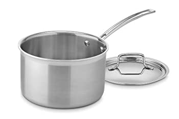 【中古】【輸入品・未使用】Cuisinart MCP194-20N MultiClad Pro ステンレススチール 4クォート ソースパン カバー付き