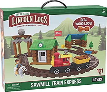 【中古】【輸入品・未使用】LINCOLN LOGS-Sawmill Express列車 - 101パーツ - 本物の木製ログ - 組み立て可能な列車 - 対象年齢3歳以上 - 男の子/女の子向けの最高のレトロ｜スカイマーケットプラス
