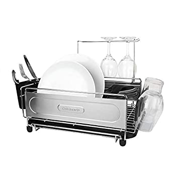 【中古】【輸入品・未使用】Cuisinart ステンレススチール 食器乾燥ラック - ワイヤー食器乾燥ラック 台所用具キャディ 水切りボード 脚付き食器ホルダー 滑り止めカップホ