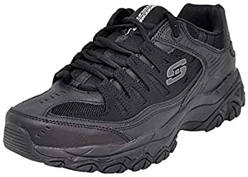 【中古】【インポート品・未当て嵌める】Skechers Men Afterburn Lace-Up Sneaker%ｶﾝﾏ% Black/Black%ｶﾝﾏ% 8 M US